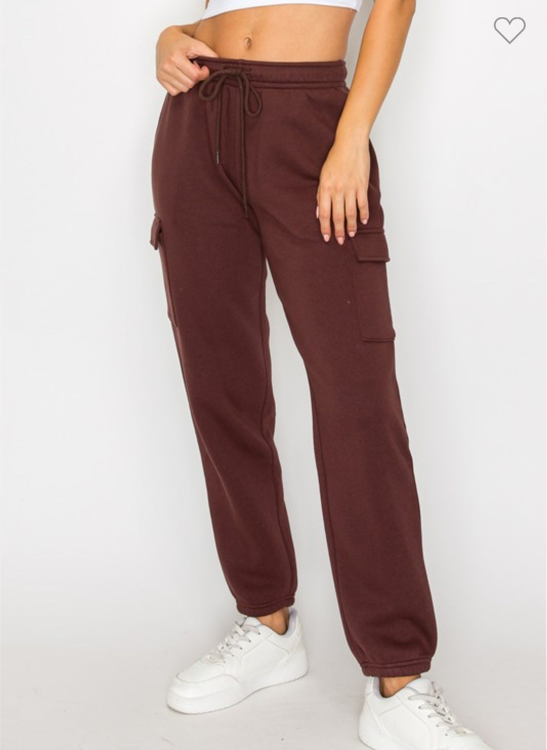Brown Fleece hoodie and pants set.