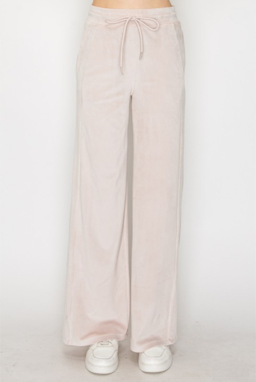 Drawstring Relaxed Fit Plush Pants