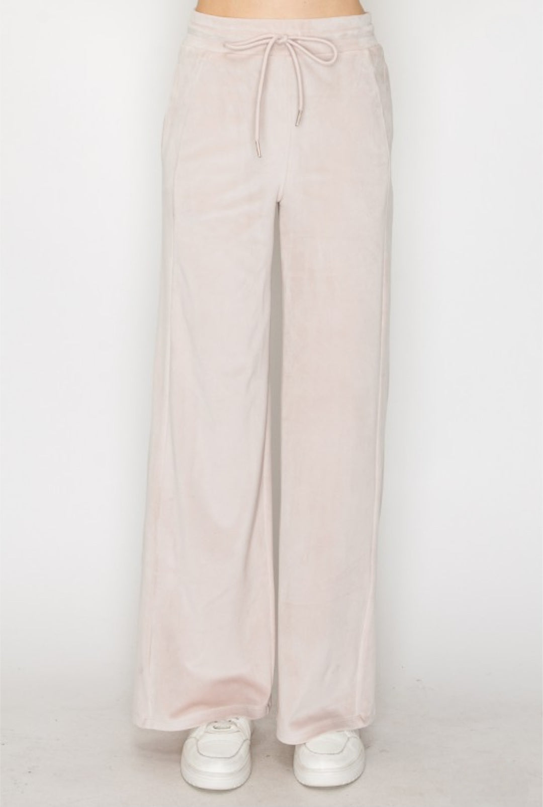 Drawstring Relaxed Fit Plush Pants